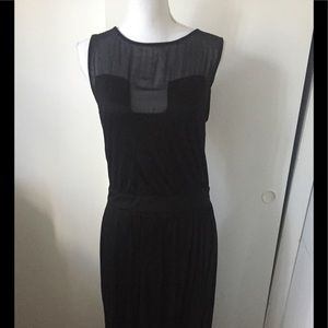 Mango Long Dress sheer back medium
